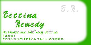 bettina nemedy business card